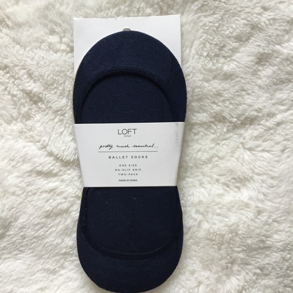 Loft Blue & Beige 2 Pairs Ballet Socks